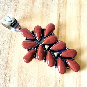 Jay King Desert Rose Trading DTR Red Jasper .925 Pendant